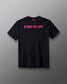 Black t-shirt with pink text 'A WAY OF LIFE' on a gray background