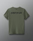 Green t-shirt with 'A Way of Life' text on the back against a gray background