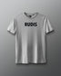 A gray RUDIS brand t-shirt with the brand's name printed across the chest.