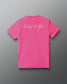 A bright pink short-sleeve t-shirt shown from the back, featuring a white cursive graphic that reads 'A Way of Life' across the upper back. The brand name 'RUDIS' is printed in small white letters inside the collar.