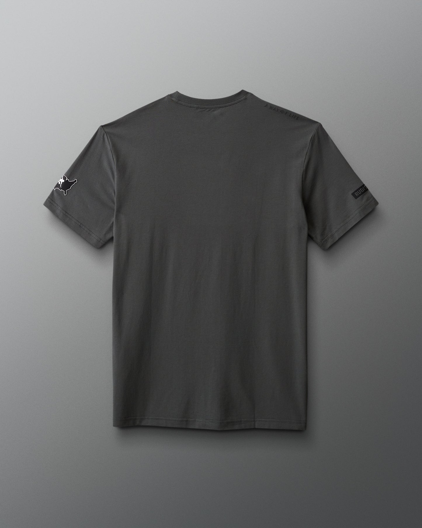 Gray t-shirt on a gray background
