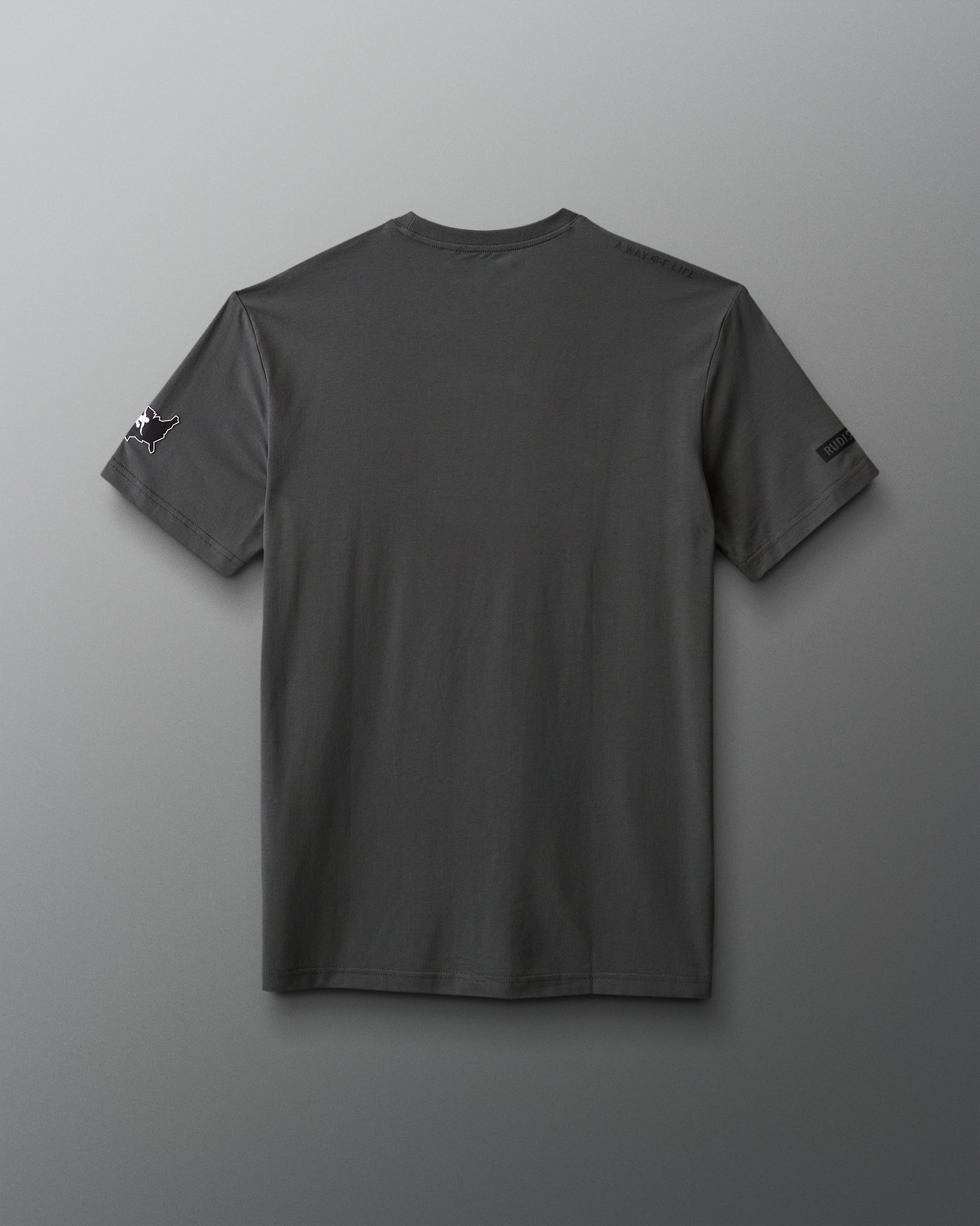 Gray t-shirt on a gray background