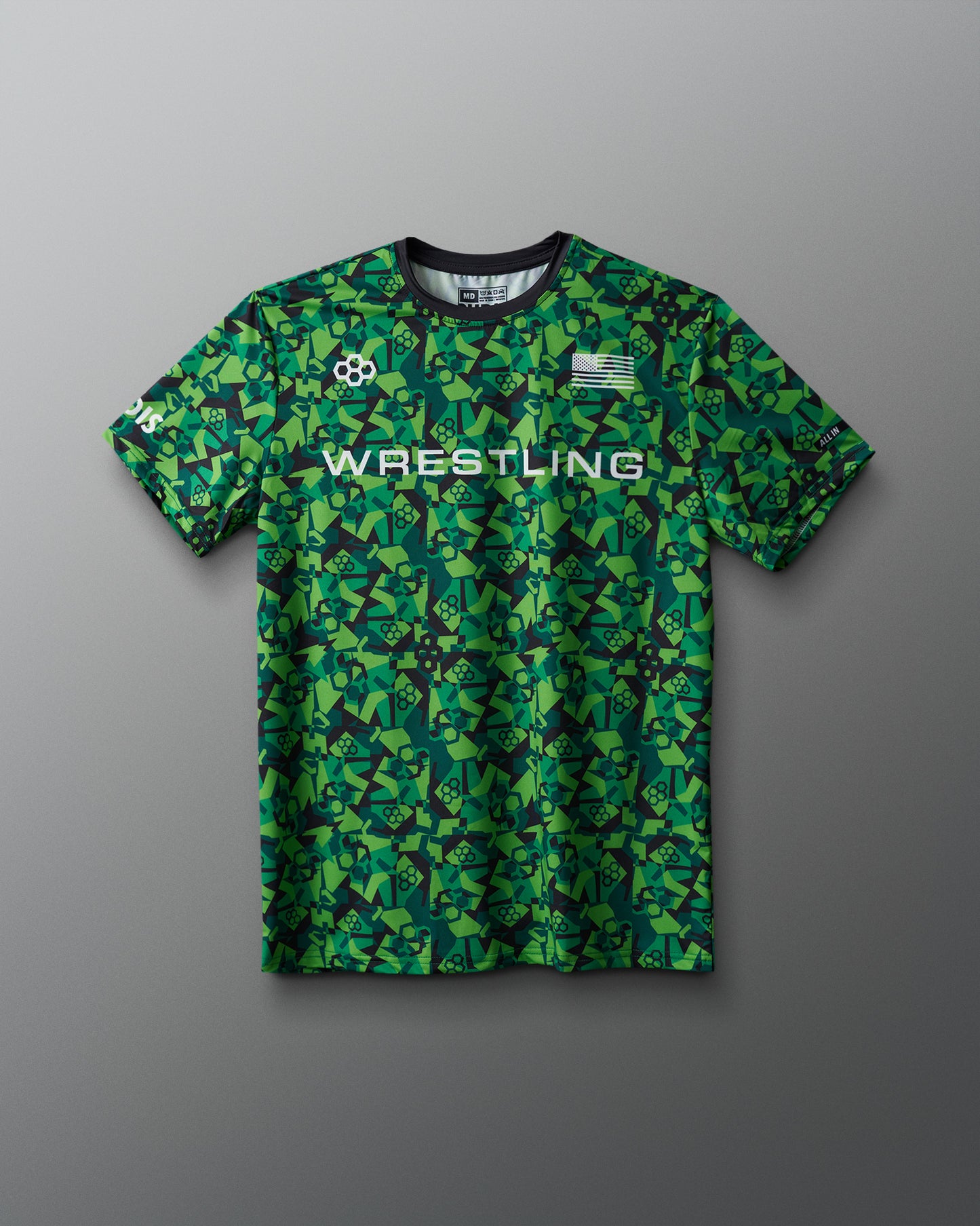Wrestling Wordmark Camo Sublimated T-Shirt