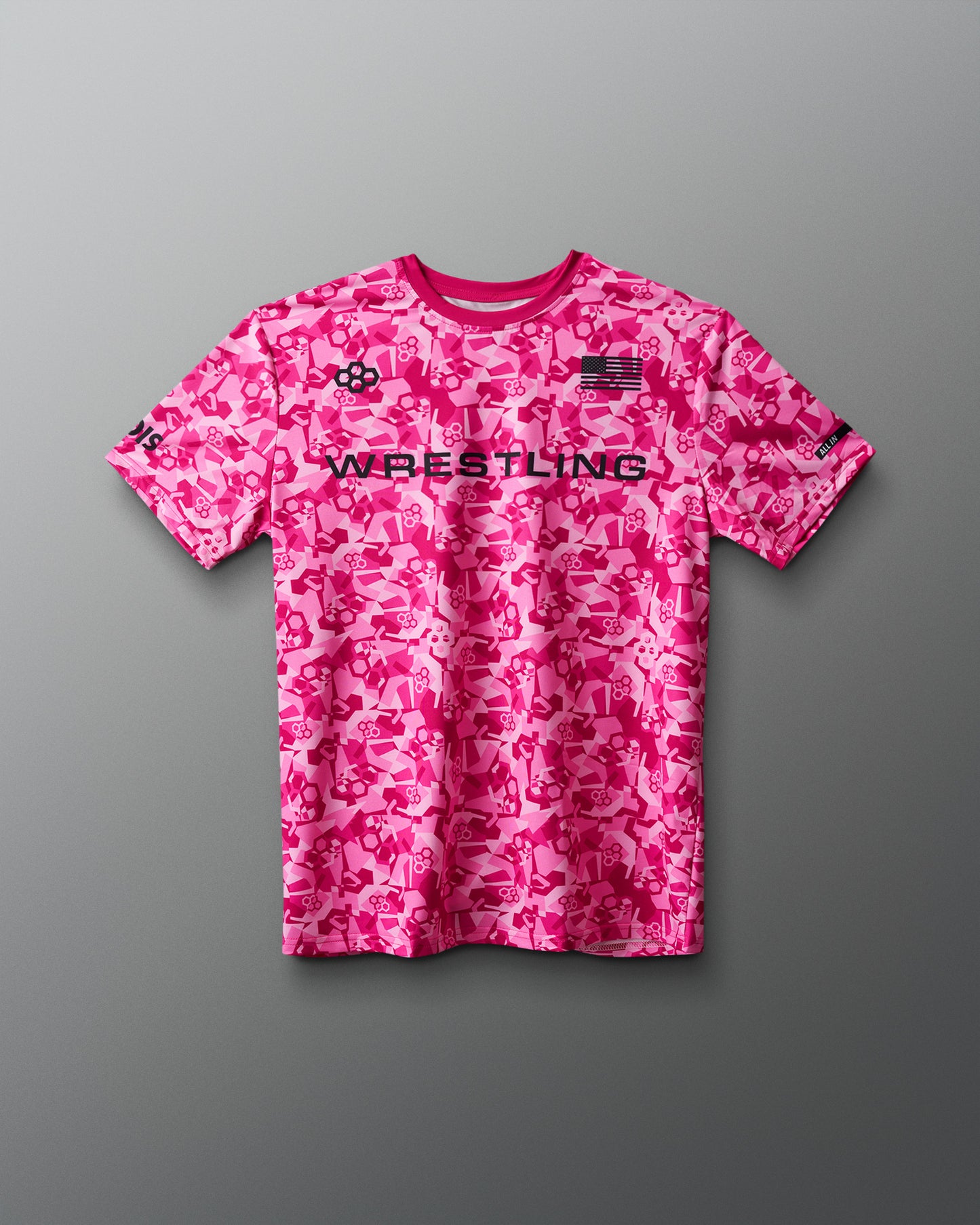 Wrestling Wordmark Camo Sublimated T-Shirt