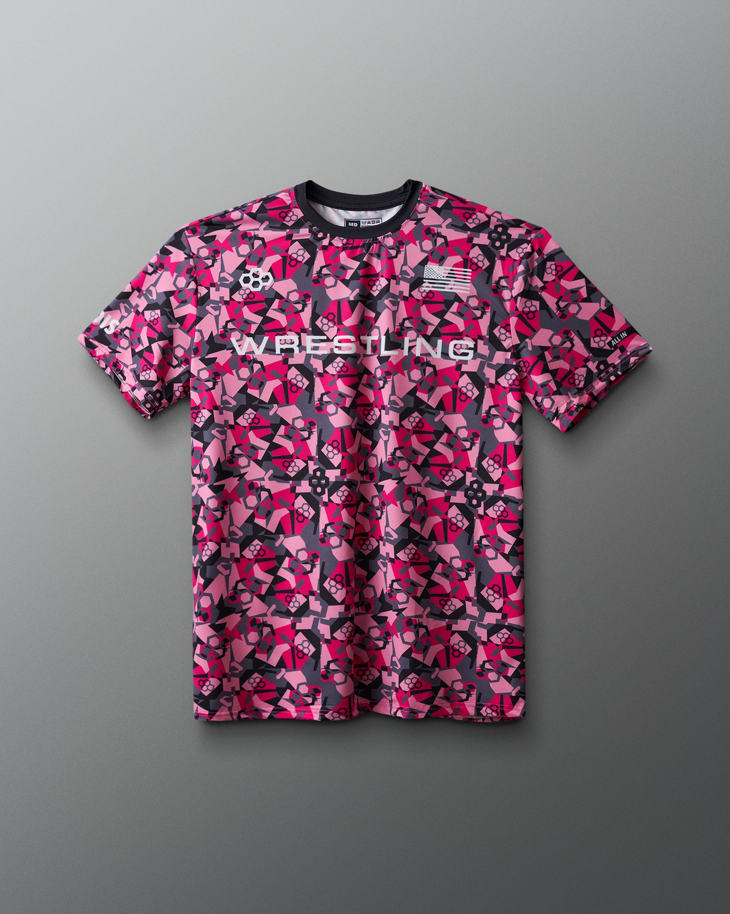 Wrestling Wordmark Camo Sublimated T-Shirt