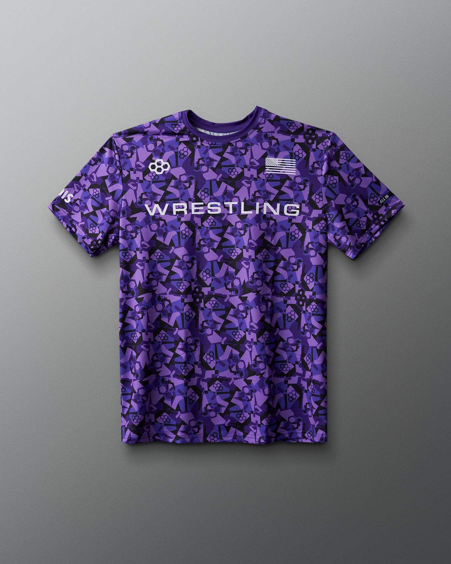 Wrestling Wordmark Camo Sublimated T-Shirt