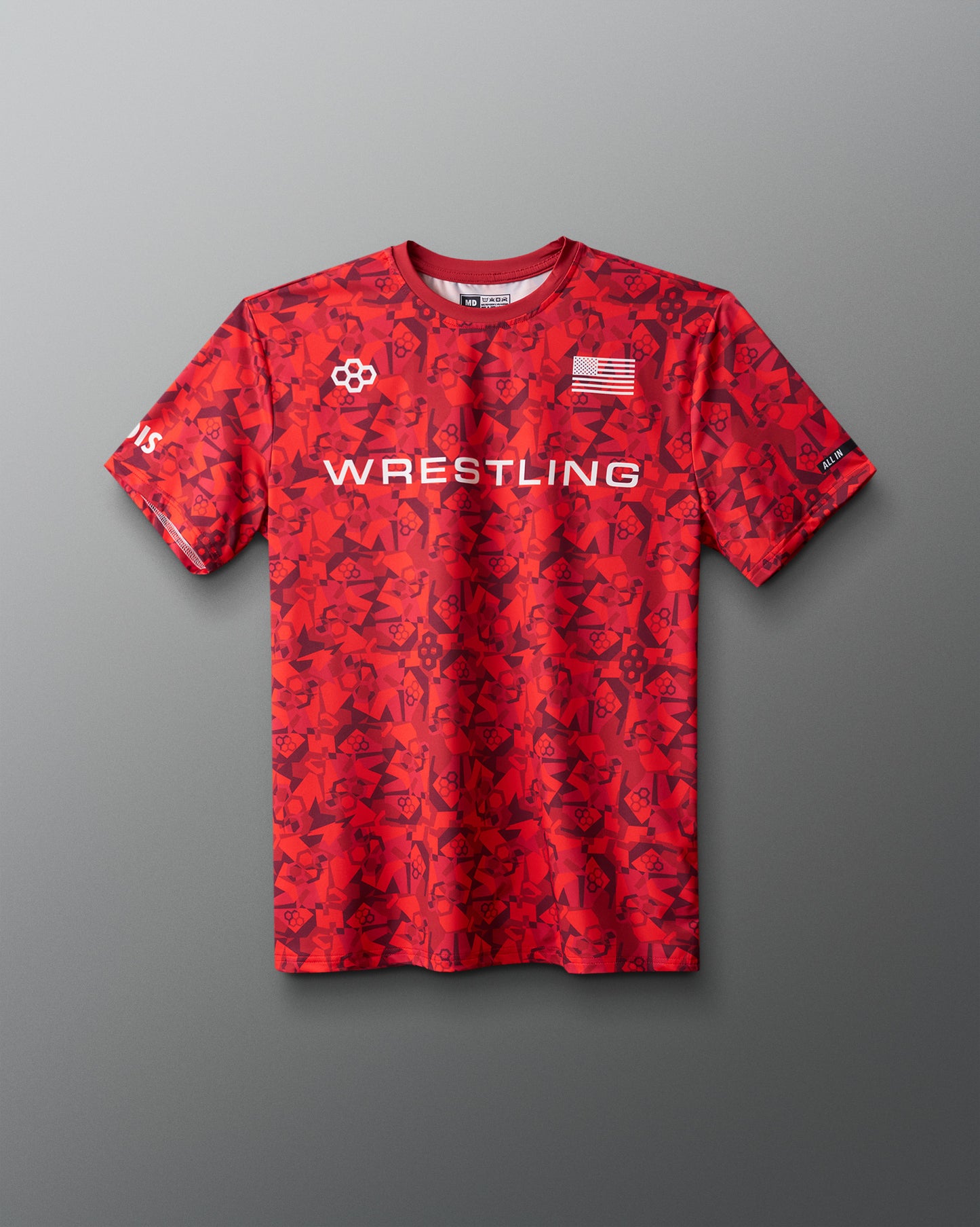 Wrestling Wordmark Camo Sublimated T-Shirt