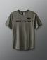 Green t-shirt with 'Wrestling' text and American flag on a gray background