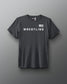 Gray t-shirt with 'Wrestling' text and American flag on a gray background
