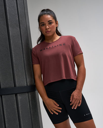 T-shirt court Ultimate Wrestling pour femme