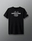 Black t-shirt with 'Rudis Wrestling' text on a gray background