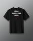 Black t-shirt with 'IRON SHARPENS IRON' text on a gray background