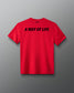 Back view of the red RUDIS Script Elite Super Soft T-Shirt with black “A Way of Life” graphic.