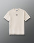 Front view of RUDIS Hex Classic Cotton T-Shirt in Bone with black Hex logo and RUDIS lettering centered on the chest.
