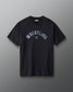 Front view of RUDIS Wrestling Classic Cotton T-Shirt in Black featuring vintage-style arched WRESTLING lettering and the Hex logo.