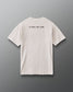 Back view of RUDIS Relaxed Cotton T-Shirt in Bone featuring black A WAY OF LIFE lettering across the upper back and subtle RUDIS neck branding.
