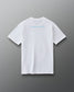 Back view of RUDIS Relaxed Cotton T-Shirt in White-Blue featuring light blue A WAY OF LIFE lettering across the upper back and tonal neck branding.