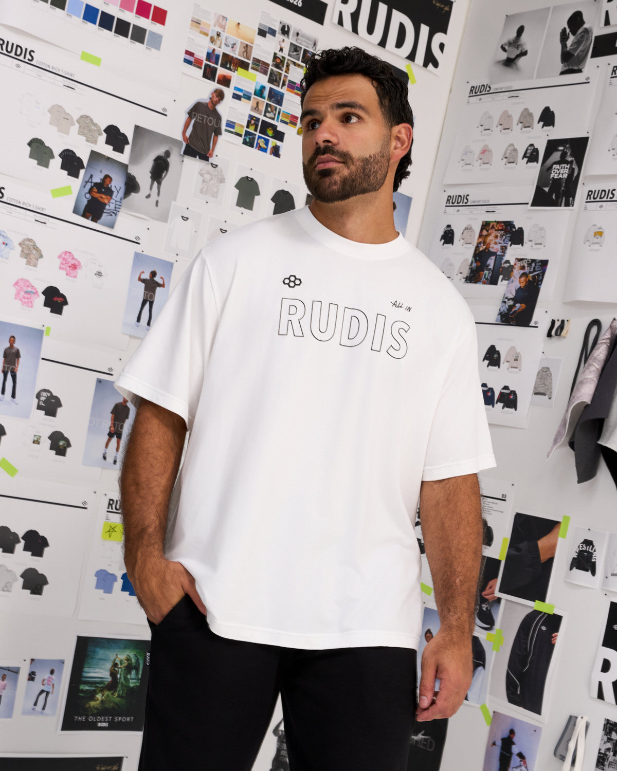 RUDIS Outline Boxy Hybrid T-Shirt