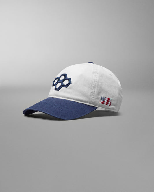 RUDIS Freestyle Unstructured Hat - White/Navy