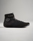 A modern black wrestling shoe featuring a high ankle design durable materials and a snug fit for optimal performance during competitive sports