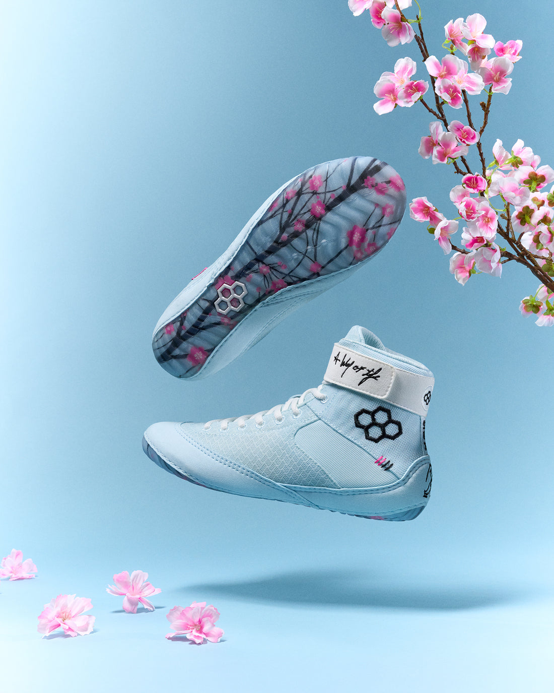 RUDIS Samurai Speed Adult Wrestling Shoes - Cherry Blossom | RUDIS