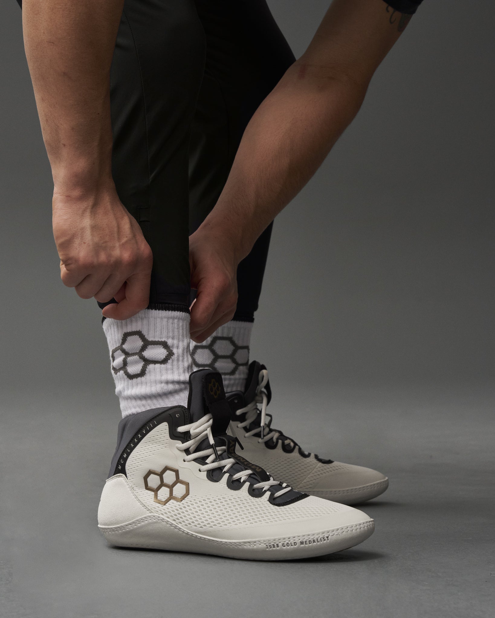RUDIS Black/White Knit Essential Socks Gear Up for Greatness RUDIS