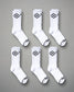 RUDIS White Cushion Crew Socks (6 Pair)