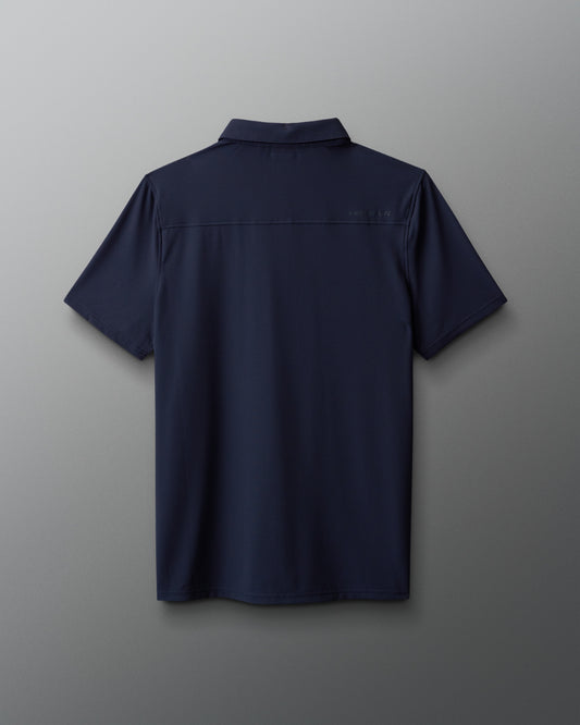Navy blue shirt on a gray background