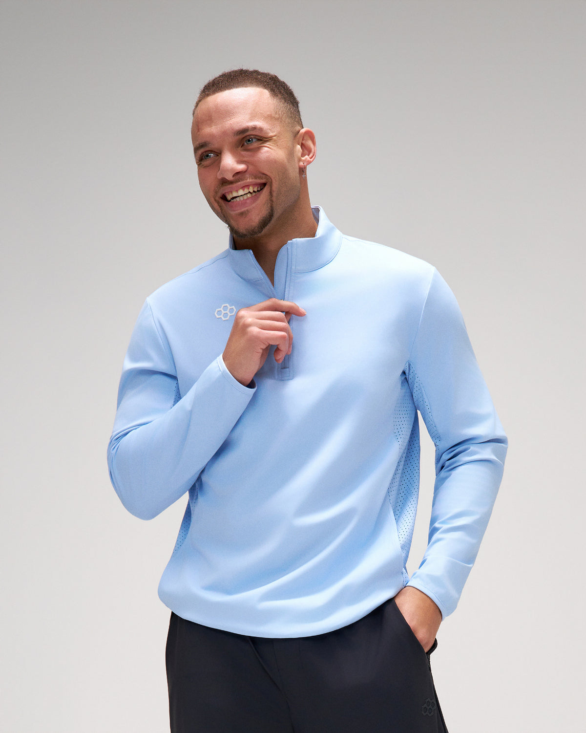 RUDIS Victory 1/4 Zip - Bleu clair