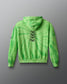 Green tie-dye hoodie with black graphic on the back against a gray background. TMNT. Teenage Mutant Ninja Turtle