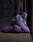 RUDIS Colt 4.0 Adult Wrestling Shoes in the Shredder colorway, featuring a lightweight high-top design, durable construction, and bold purple wrestling-inspired graphics for competition and training.