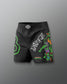Black shorts with colorful graphics on a gray background. TMNT. Teenage Mutant Ninja Turtle