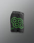 Black boxer briefs with green geometric pattern and 'RUDIS' branding on a gray background. TMNT. Teenage Mutant Ninja Turtle