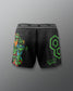 Black shorts with colorful graphics and 'RUDIS' branding on a gray background. TMNT. Teenage Mutant Ninja Turtle