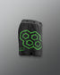 Black boxer briefs with green geometric pattern and 'RUDIS' branding on a gray background. TMNT. Teenage Mutant Ninja Turtle