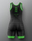 Black and green athletic suit with pattern on a gray background. TMNT. Teenage Mutant Ninja Turtles