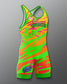 Colorful singlet with 'Teenage Mutant Ninja Turtles' branding on a gray background