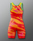 Colorful wrestling singlet with a pattern on a gray background
