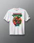 White RUDIS Teenage Mutant Ninja Turtles Wrestling Club heavyweight t-shirt featuring retro TMNT character artwork