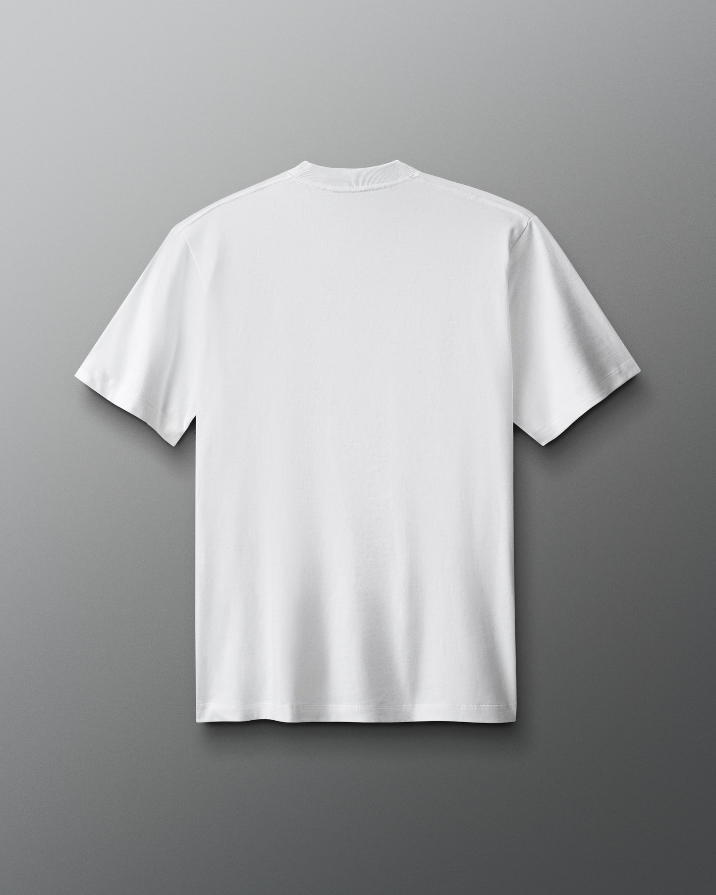 White t-shirt on a gray background