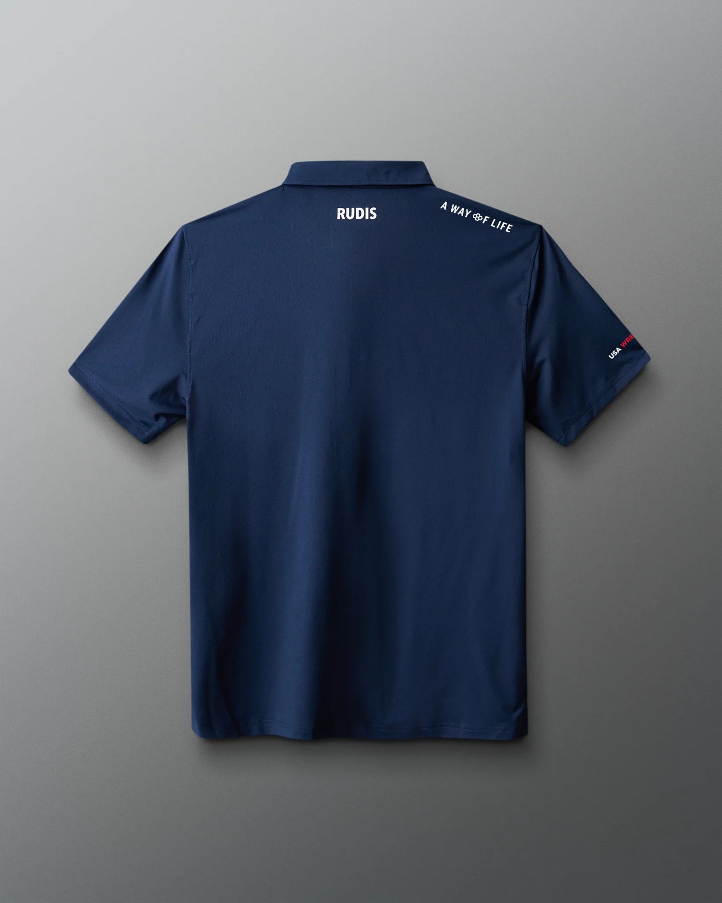 VIK - USA Wrestling Map Logo Classic Performance Polo - Navy