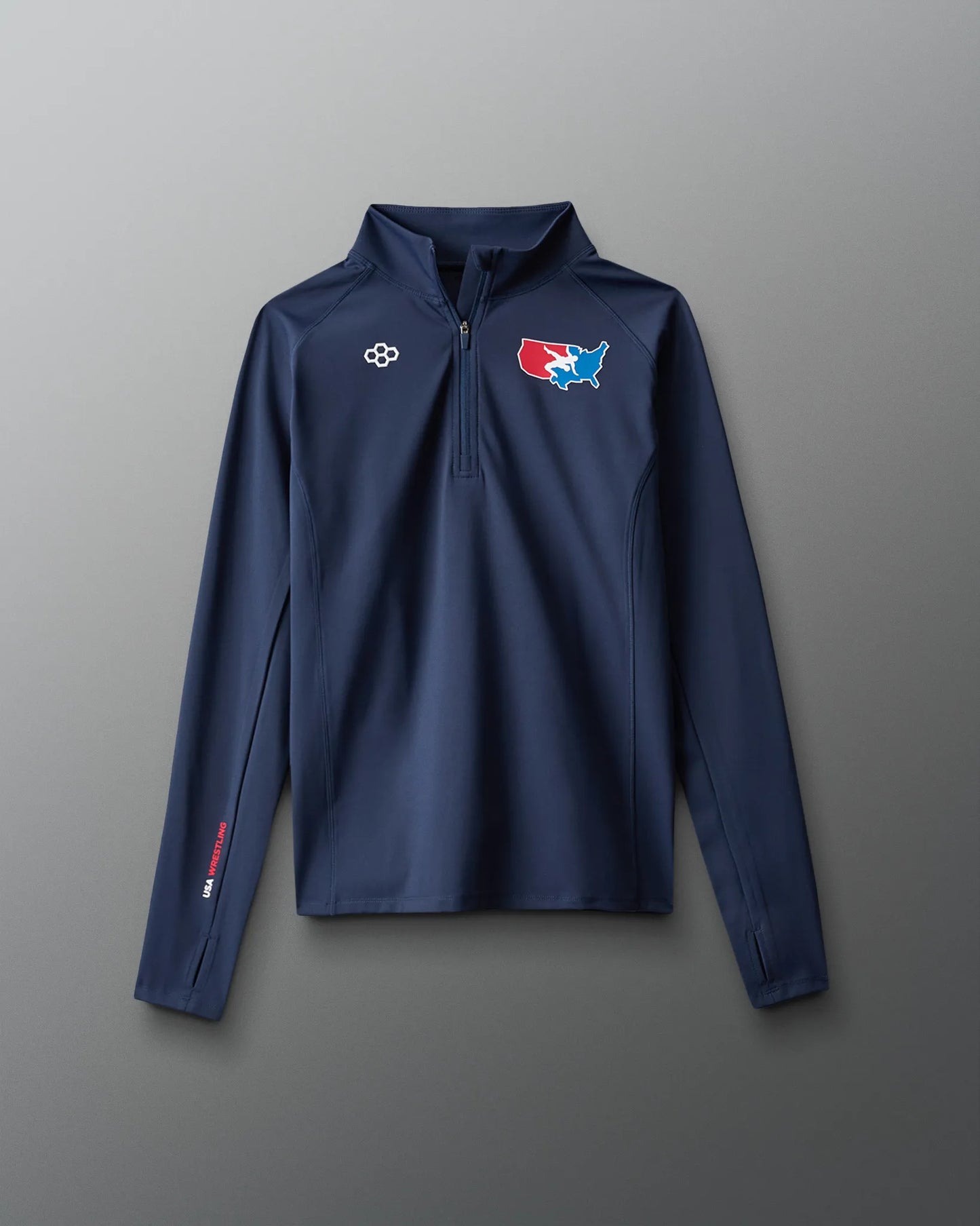 VIK - USA Wrestling Map Logo Women's Victory 1/4 Zip - Navy