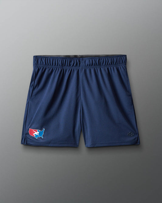 VIK - USA Wrestling 5" Mesh Shorts - Navy