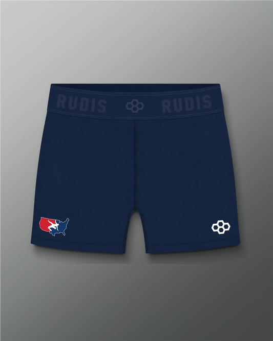 VIK - USA Wrestling Map Women's Compression 3" Aerlux Shorts
