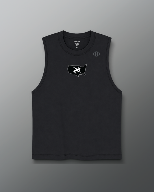RUDIS Women's Muscle Hybrid Tank Top - Black