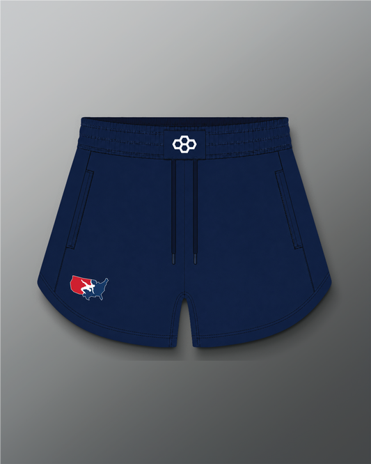VIK - USA Wrestling Women's 3" Lite Movement Shorts - Navy