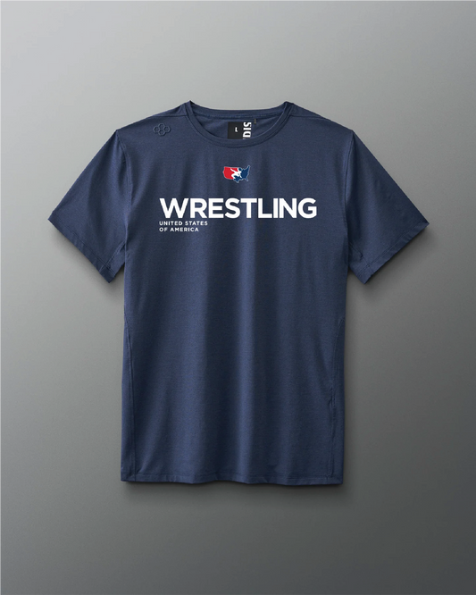 VIK - USAW Wrestling Performance T-Shirt - Navy