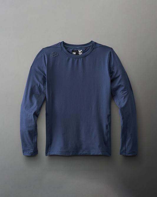 T-shirt à manches longues RUDIS Performance pour jeunes - Bleu marine