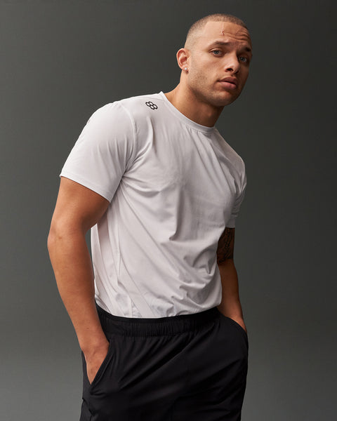 ◆PLASMA SPHERE◆ MISTY TSHIRT IN WHITE Overfit printed T-sh White SOFTHYPHEN Organic & Recycled Cotton T-Shirt | SVD