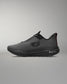 gray running shoe with black sole on a white background